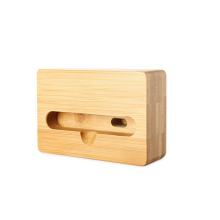 Natural Bamboo Wooden Desktop Mobile Phone Holder MiNi Portable Wood Mobile Phone AmplifierSound Stand Universal Phone Stand